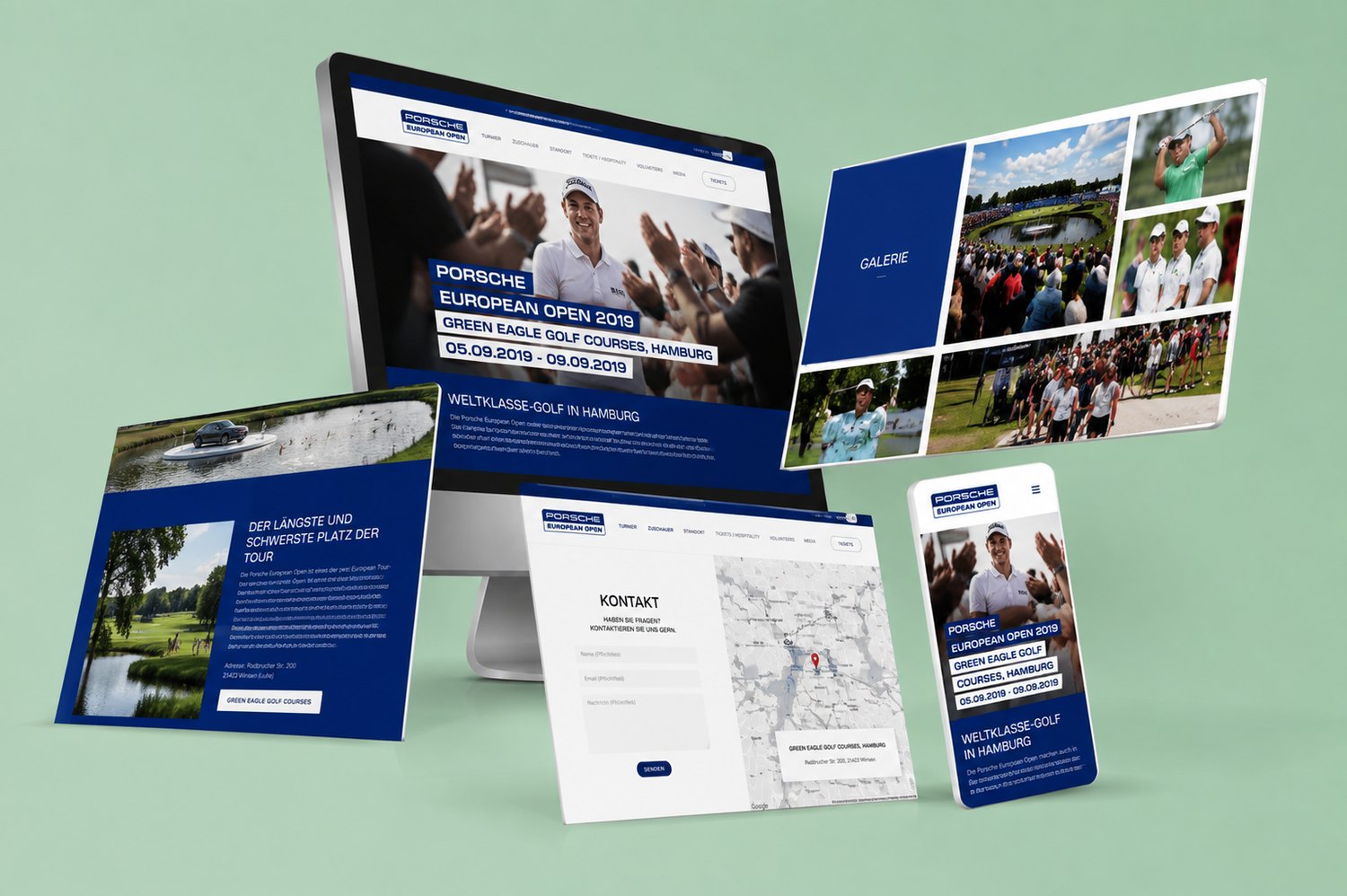 Porsche European Open — Website (Multi-Device-Mockup)